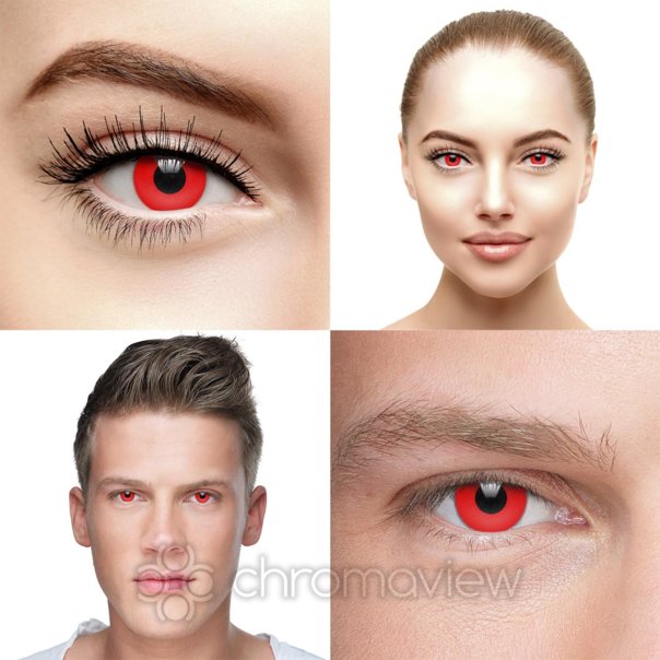 Zombie Red Contact Lenses, 1 Day | Chromaview Wholesale UK