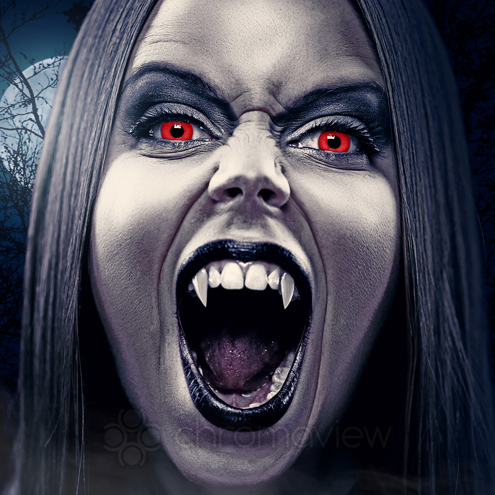 Zombie Red Contact Lenses, 1 Day Chromaview Wholesale UK