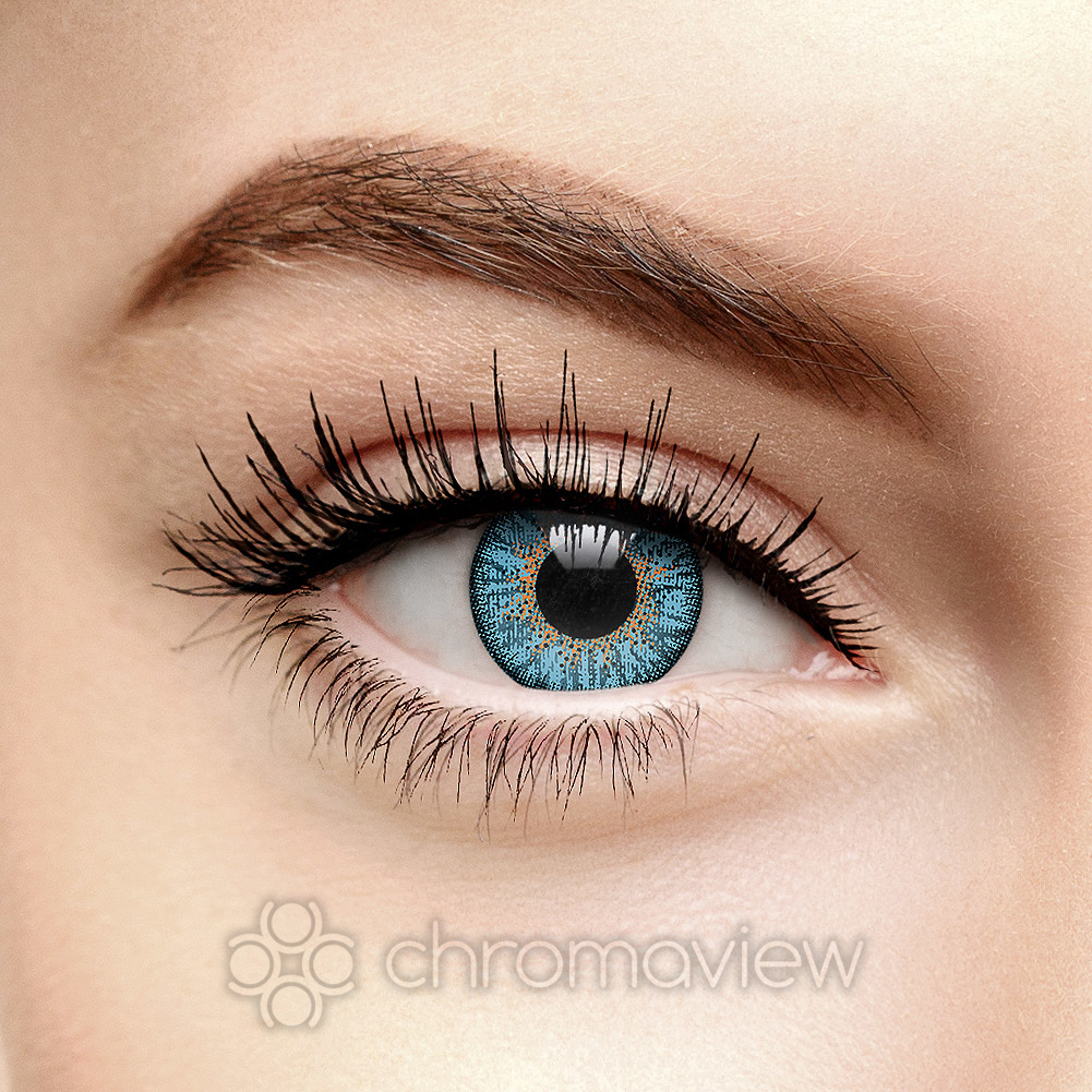 Tri Tone Sky Blue Contact Lenses, 90 Day | Chromaview UK